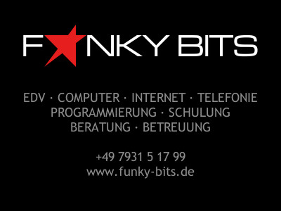 Krautheim, Dörzbach, Assamstadt, Neunstetten, Boxberg, Neunstetten, Schöntal - EDV Computer Webdesign Software Hardware Beratung Programmierung Alternativen Homepage WebSite Funky Bits